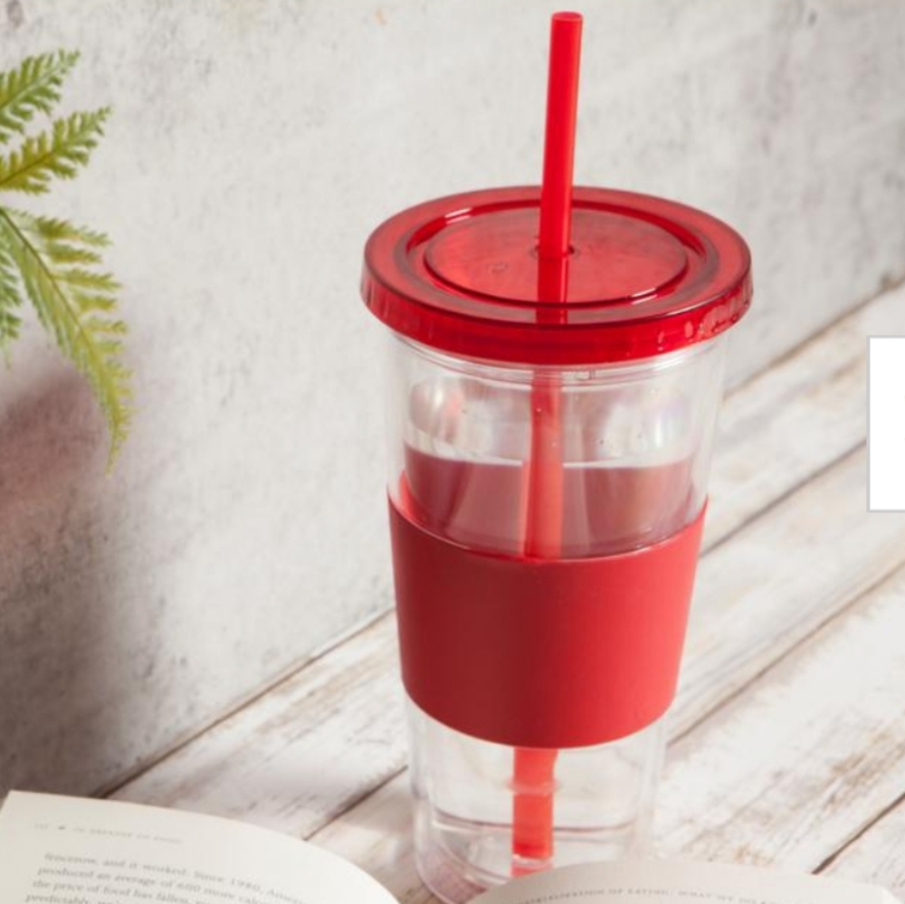 COPY 🇺🇦 Red Tumbler silicone grip + straw Holidays Christmas Festive Y2K New